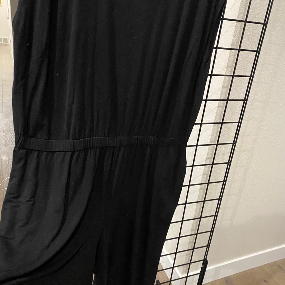Black wide leg jumpsuit